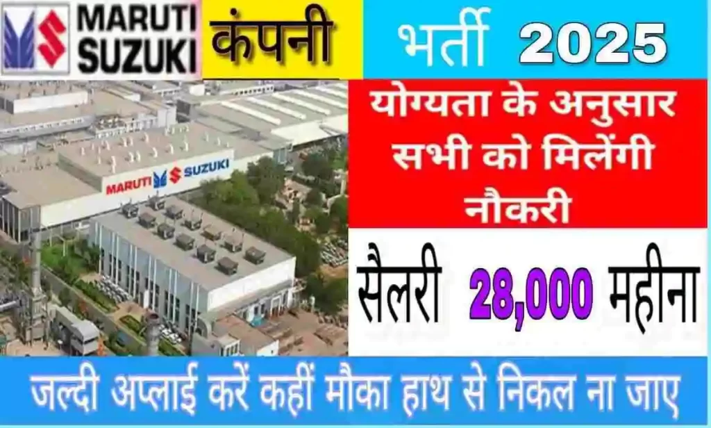 Suzuki Motors Company Job Campus Placement 2025